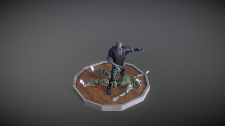 Player vs. Enemy AI 3D Model