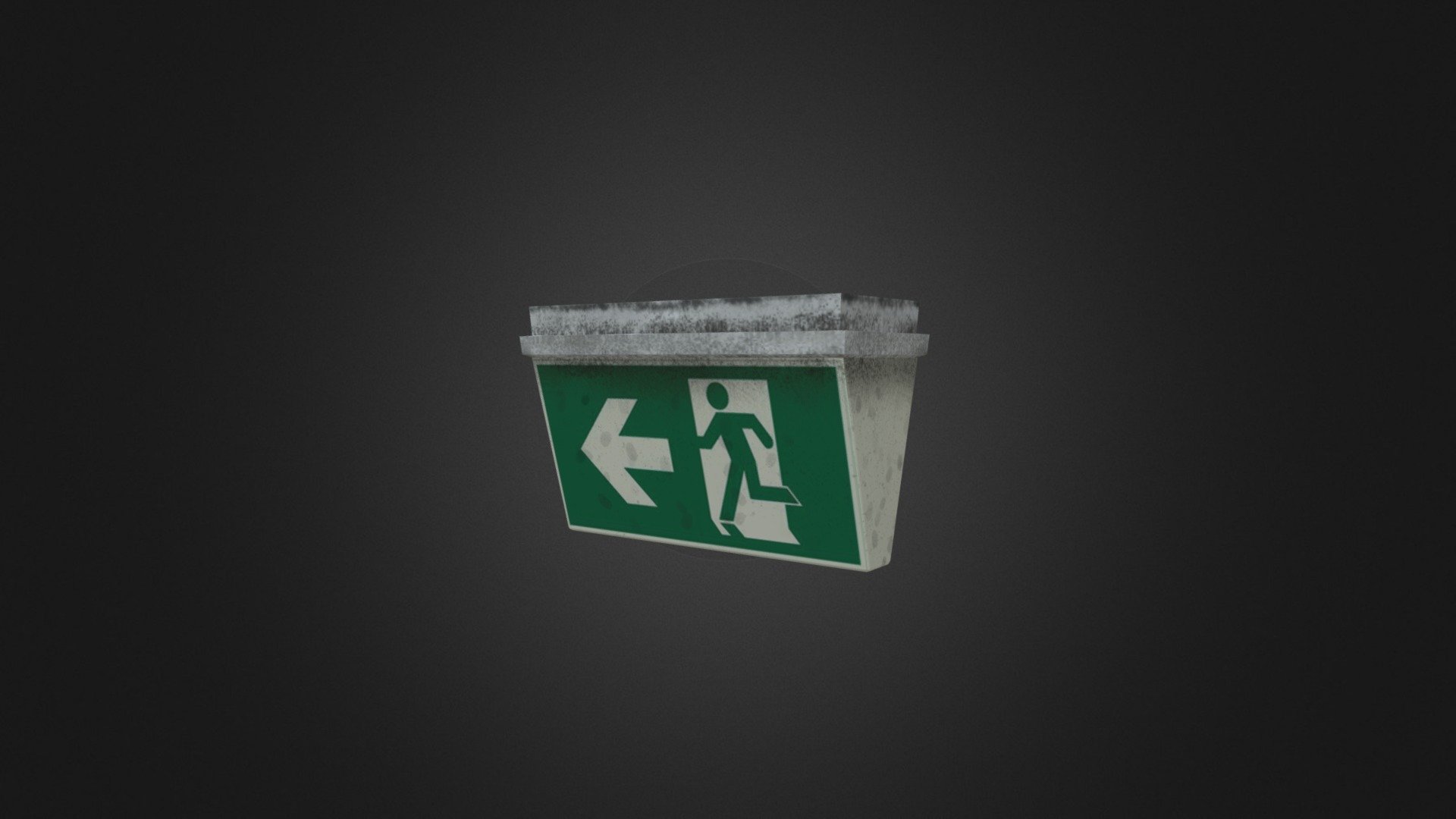 Exit sign game asset