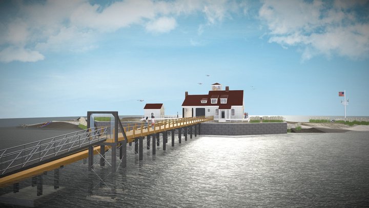 Wood Island Life Saving Station - Maine 3D Model