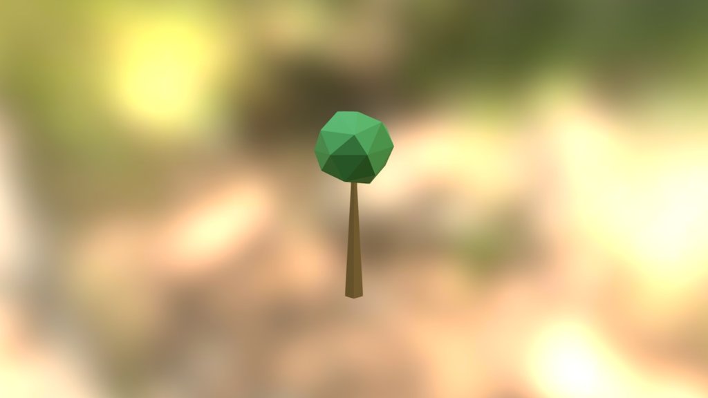 Low Poly Ball and Stick Tree