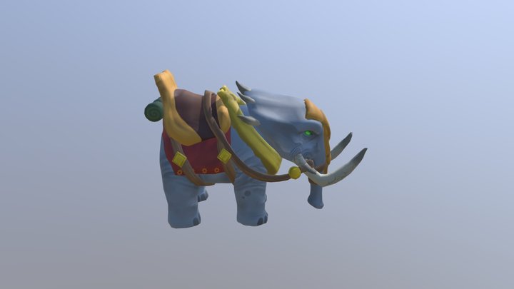 Stylized Circus Elekk for Folder 3D Model