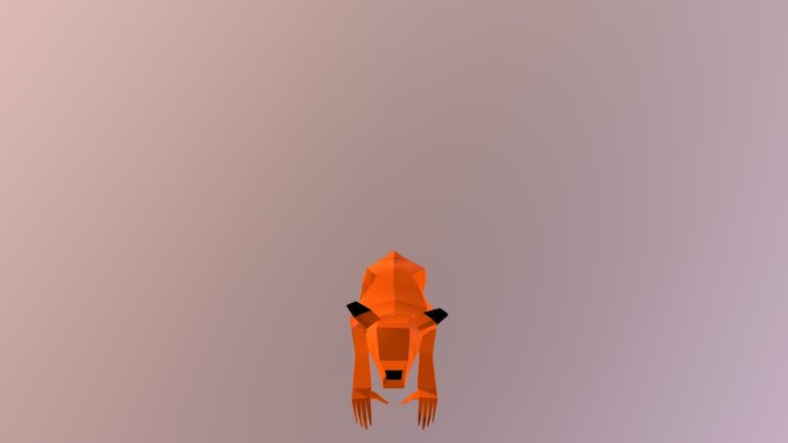 Fox running 3D Model