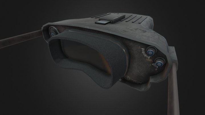 Retro Sci-fi Binoculars 3D Model