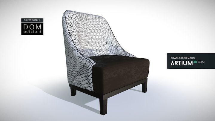 Small armchair Dackys - Dom Edizioni 3D Model