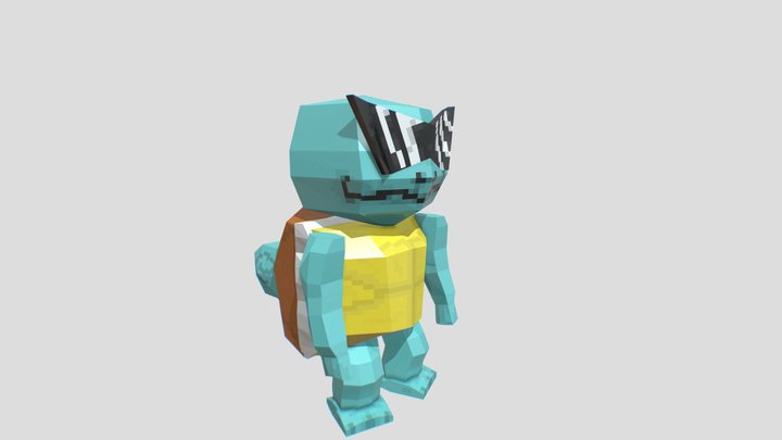 Low-Poly Epic Squirtle 3D Model