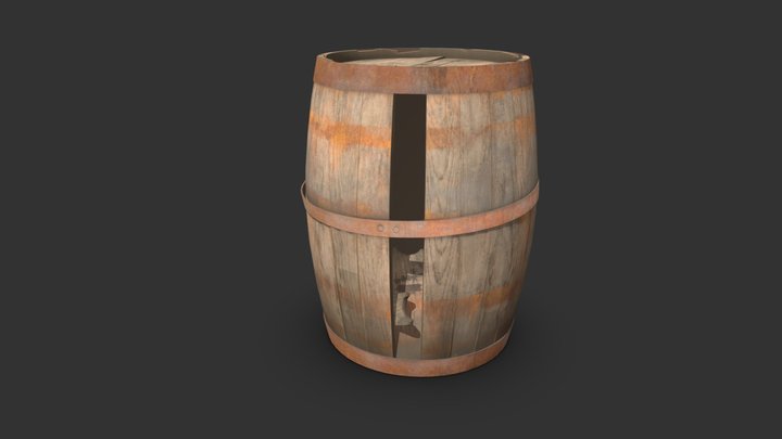 Old Barrel 3D Model