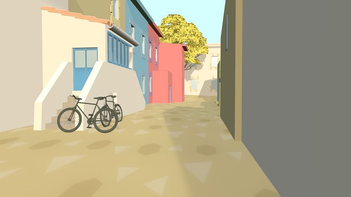 Alley in France Trentemoult 3D Model
