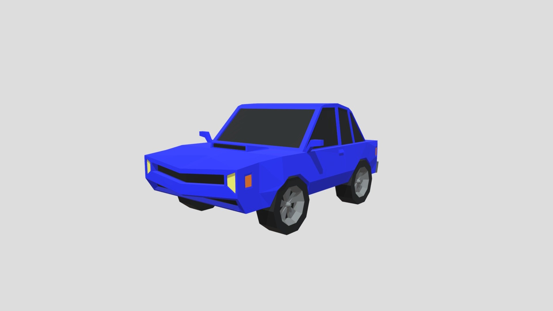 Low Poly Thick Muscle Car