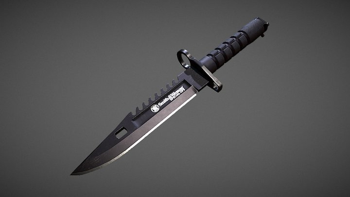 Smith & Wesson Spec Ops M9 Bayonet Knife 3D Model