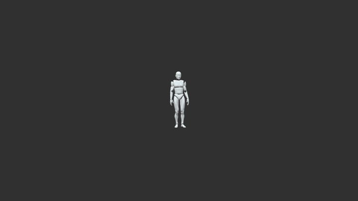 Walks Without Moving His Arms 3D Model