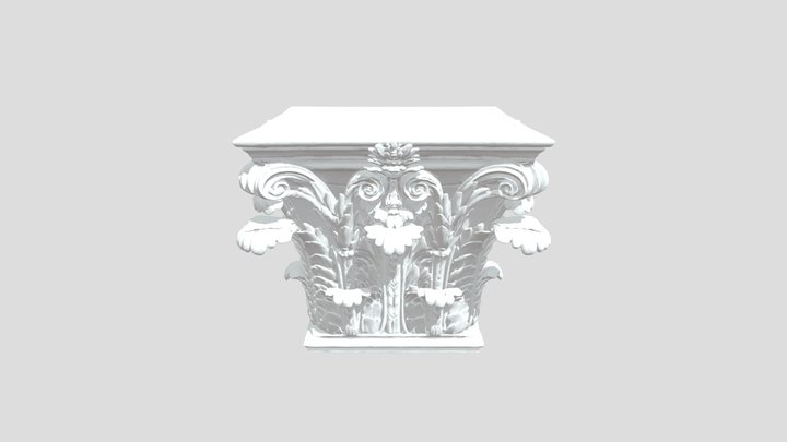 Corinthian Capital Temple of Neptune 3D Model