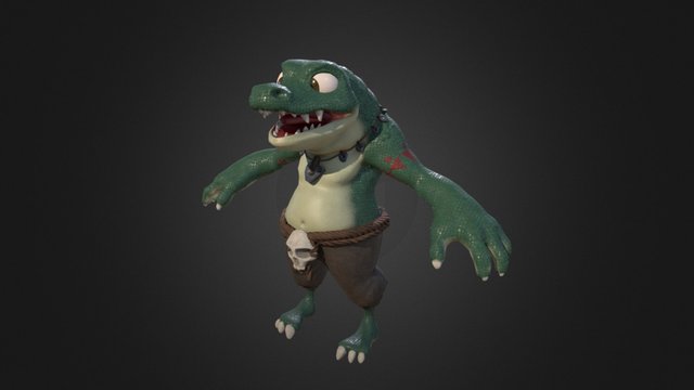 Croc Dude 3D Model