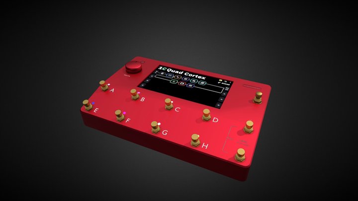 Neural DSP Quad Cortex Red 3D Model