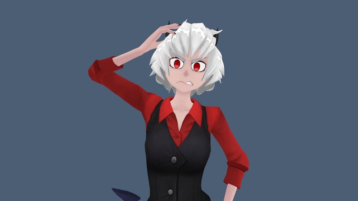 Malina from Helltaker 3D Model