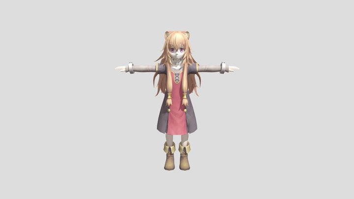 3D Stylized Cartoon Girl Character 3D Model