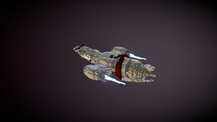 Minecraft-spaceship 3D models - Sketchfab
