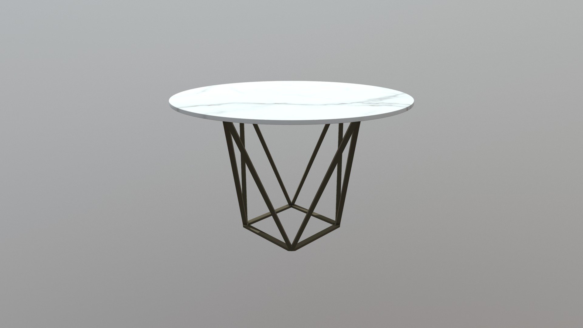 Tintern Dining Table Stone & A. Brass - 100715