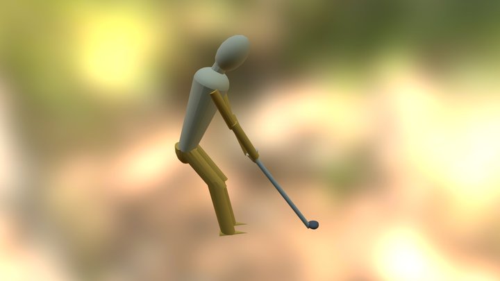 Toy Golfer 3D Model