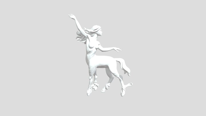 mujer caballo 3D Model