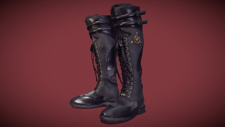 Fantasy Boots 3D Model
