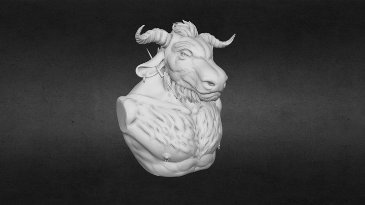 Minotaur Bust 3D Model