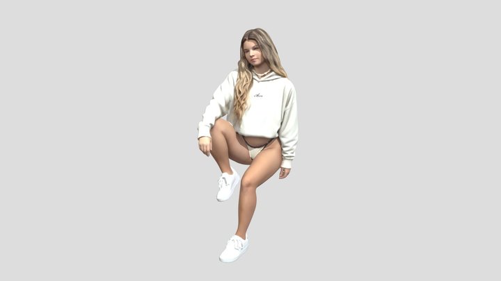 Cream Hoodie Confidence – Kostenloses 3D-Modell STL