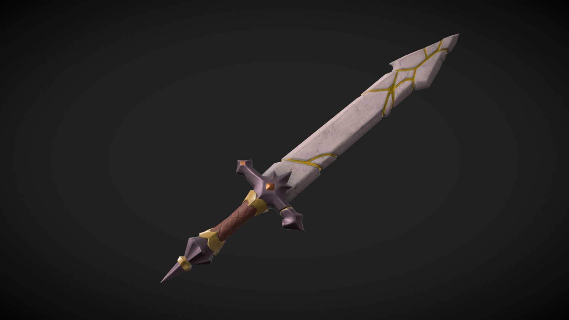 Fantasy Cracked Sword - Download Free 3D model by Noerkon [d29b438 ...