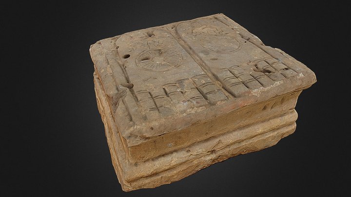 Stone Platform with Buddha's Feet 3D Model
