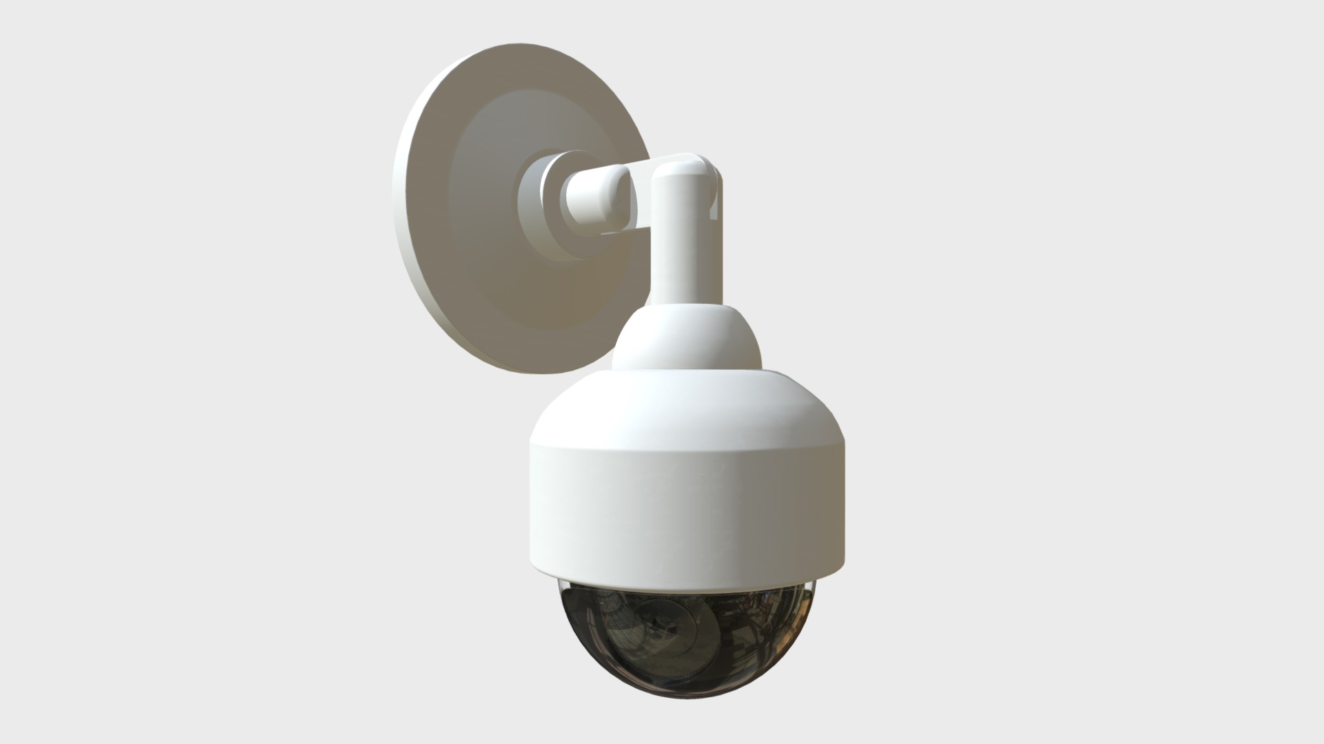 3D model Wall mounted dome surveillance camera - This is a 3D model of the Wall mounted dome surveillance camera. The 3D model is about icon.