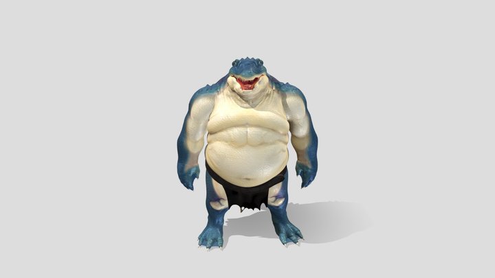 Ancient Crocodilian Warrior 3D Model