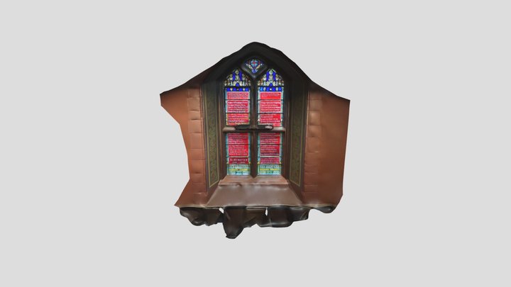 TEST Memorial Chapel, Stained Glass Window 3D Model