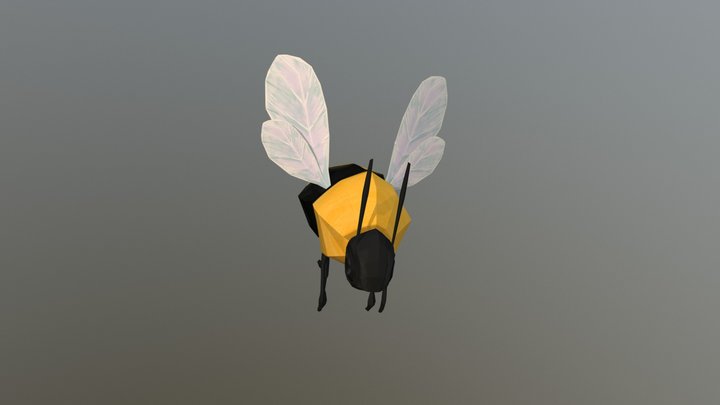 Simple Bee Model 3D Model