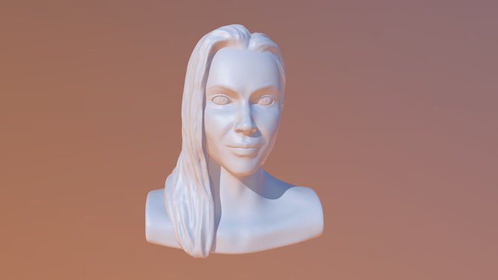 Female Head 3D Model