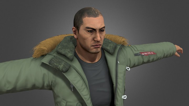 Yakuza 6 - Saejima – Gratis 3D-model STL