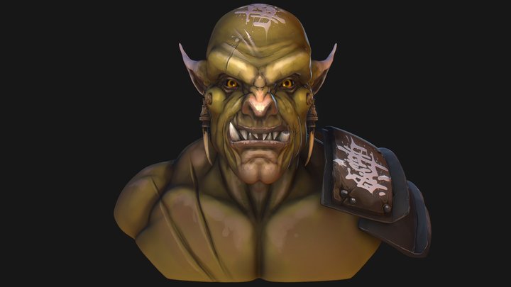 Orc Bust 3D Model