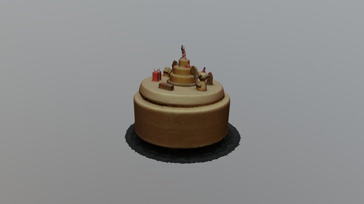 Music Box Cake 3D Model
