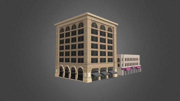 Modular buildings (realism) 3D Model