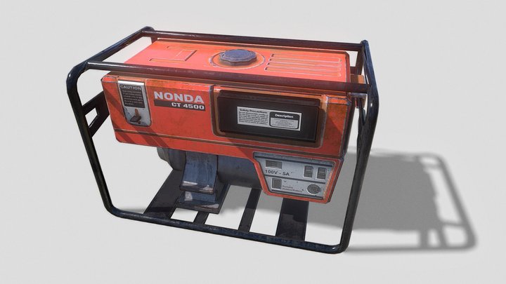 Portable Generator – Low Poly / Game Ready / PBR 3D Model