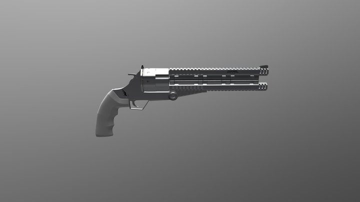 Silver Hawk 500 HandCannon 3D Model