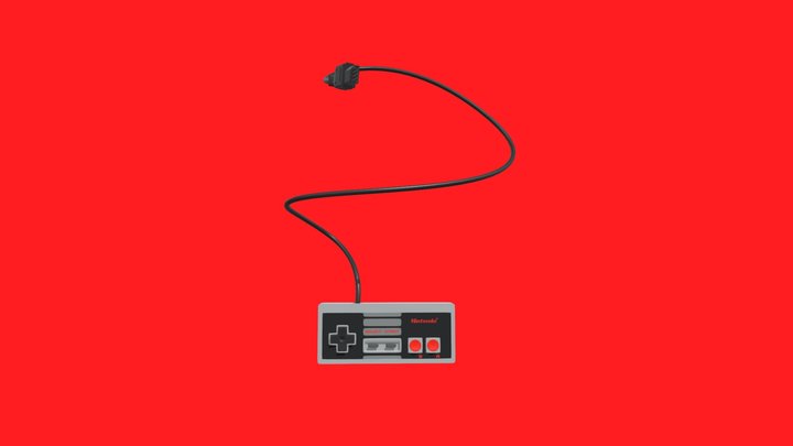 NES Controller - Very Detailed 3D Model