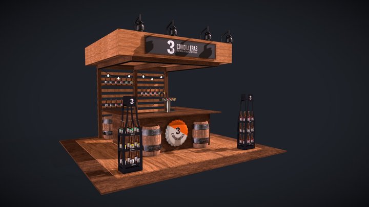 Tres Cordilleras Beer Stand 3D Model