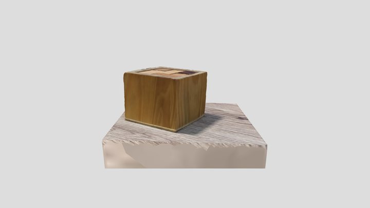 Wooden cube 3D Model