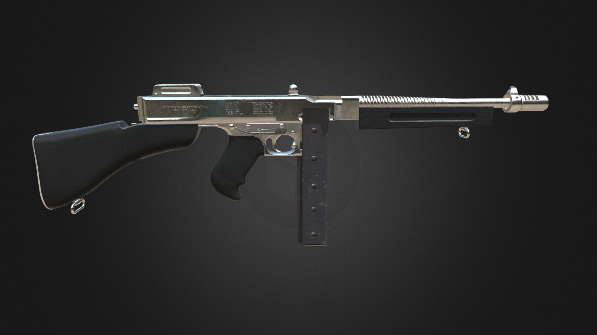 Silver Plate Tommy Gun PUBG 3D model by pubgitems.info (pubgitems.pro) [d2adf64] Sketchfab