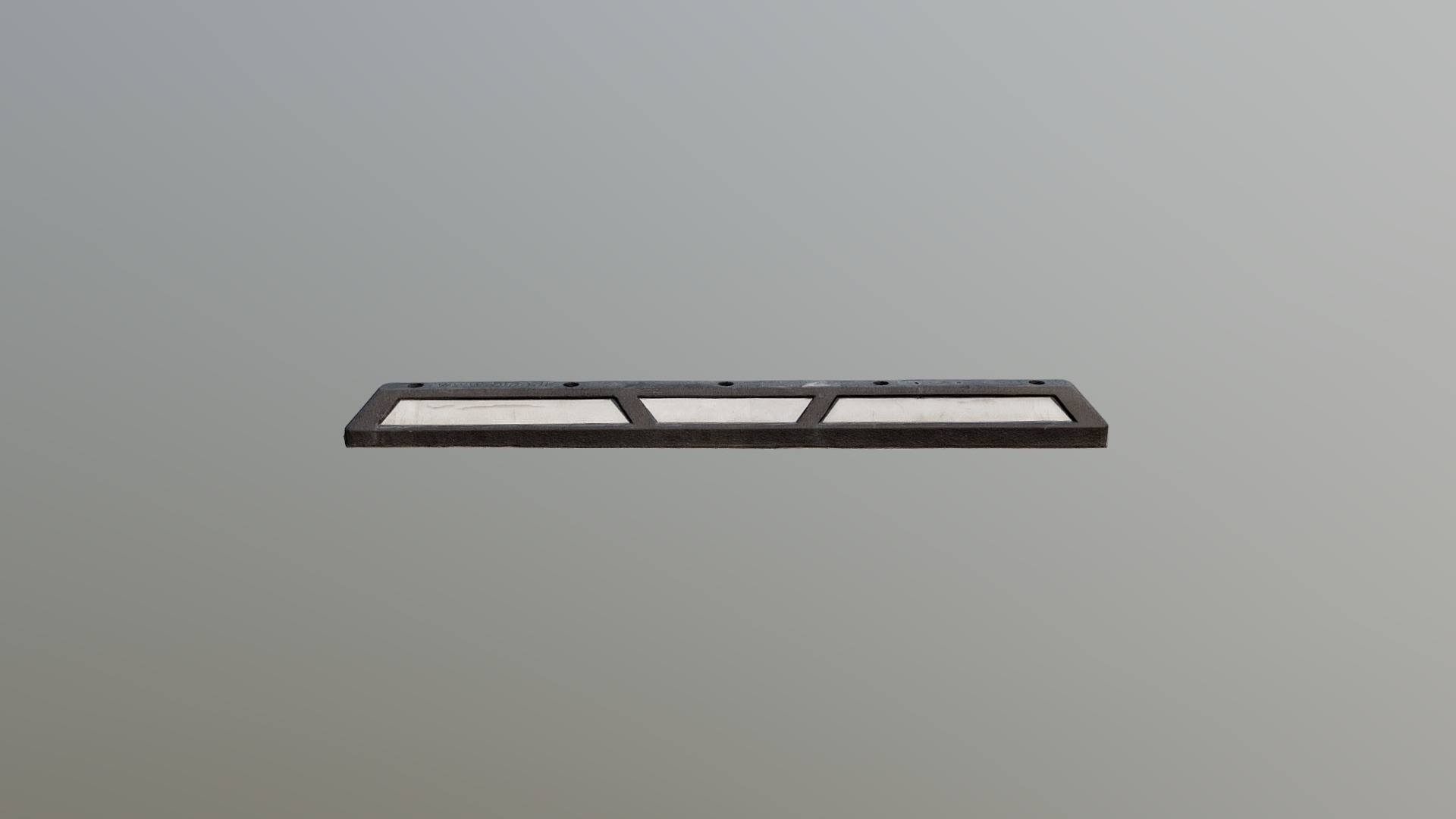 3D model Rubber Parking Curb Car Stop - This is a 3D model of the Rubber Parking Curb Car Stop. The 3D model is about a black rectangular object.