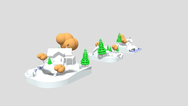 Forest Loner - Diorama and House blockout 3D Model