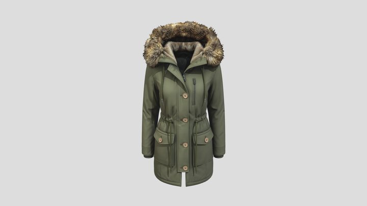 Fur Hooded Parka Coat
