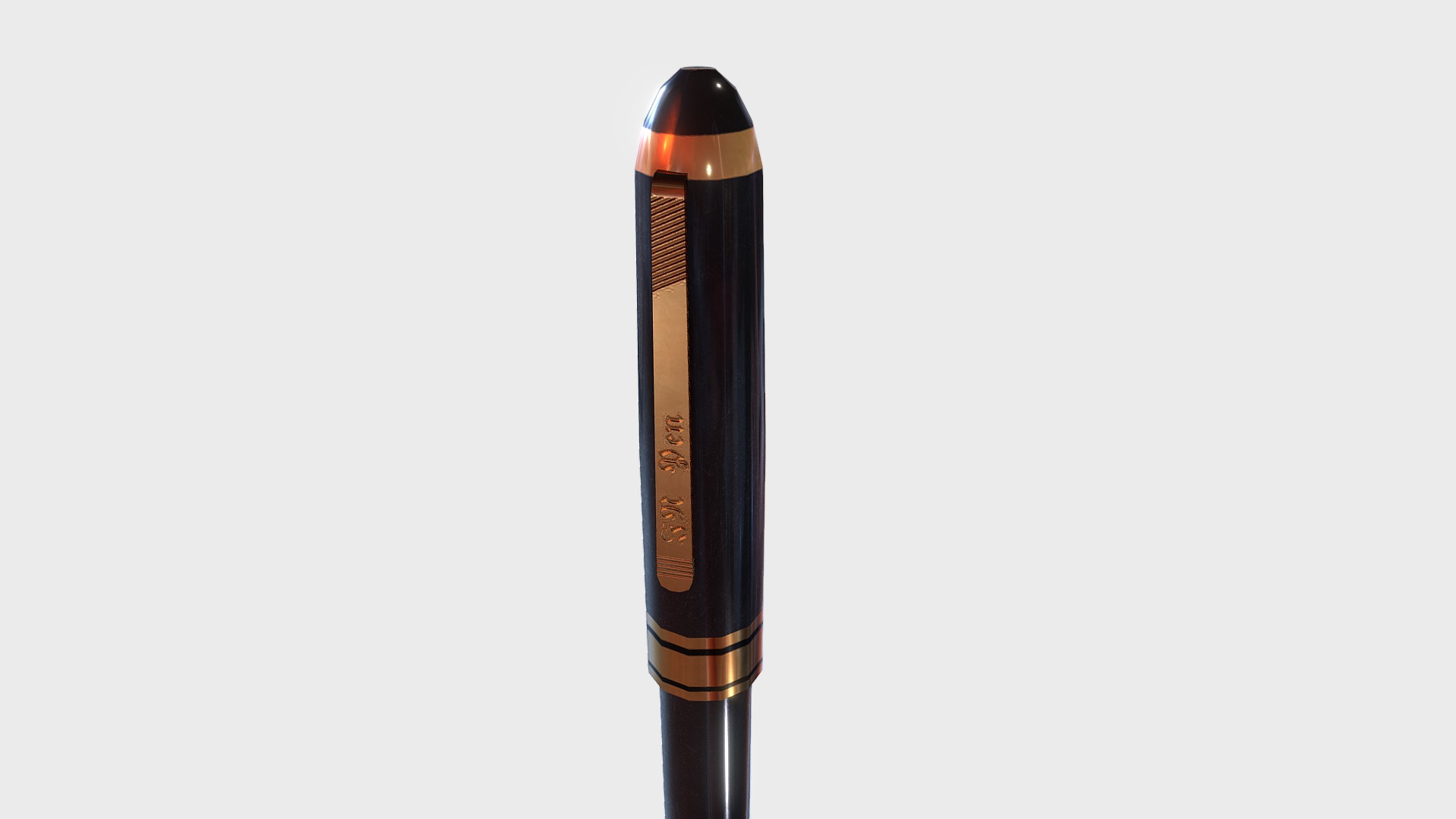 3D model Black Pen - This is a 3D model of the Black Pen. The 3D model is about text, whiteboard.