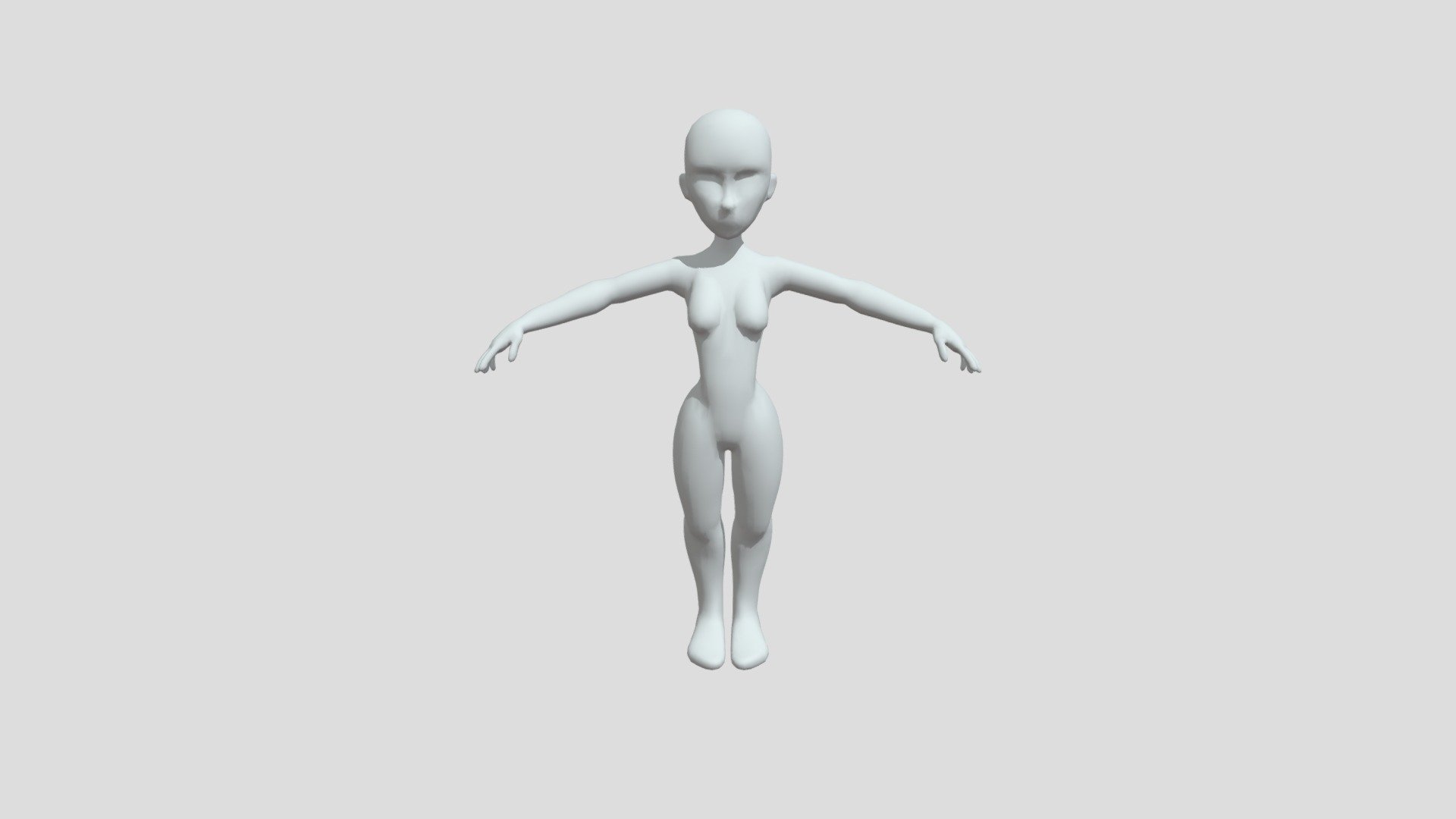 Cartoon Female base mesh - 3D model by cmhg19 [d2b1358] - Sketchfab