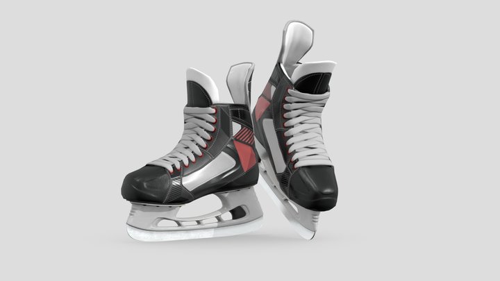 Ice hockey skates 3D Model