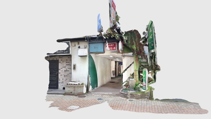 Japanese drinking district 3D Model